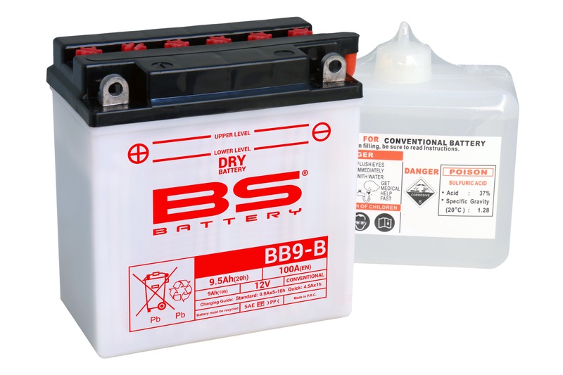 Batterie BS BB9-B (type YB9B) avec acide